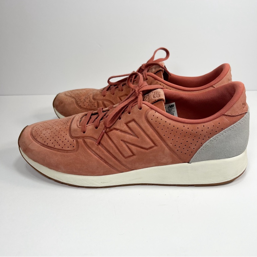 New Balance 420 Sneakers in Color Deconstructed Salmon Suede Mens size 12 - Picture 2 of 14